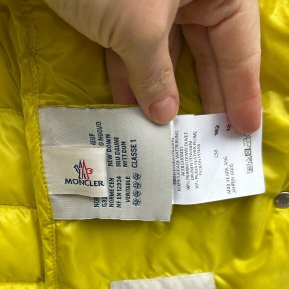 Moncler Citrine Kids Down Vest, size kids 12 - Picture 10 of 14